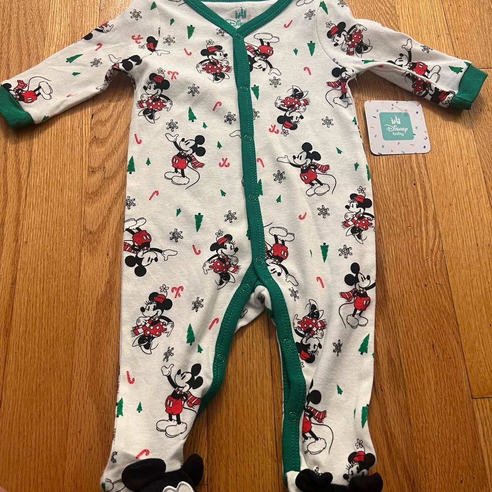 Disney Mickey Minnie Mouse one piece pajama